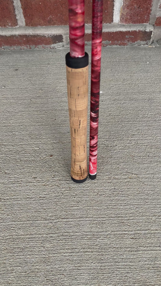 10ft marble red gold Maverick custom rod